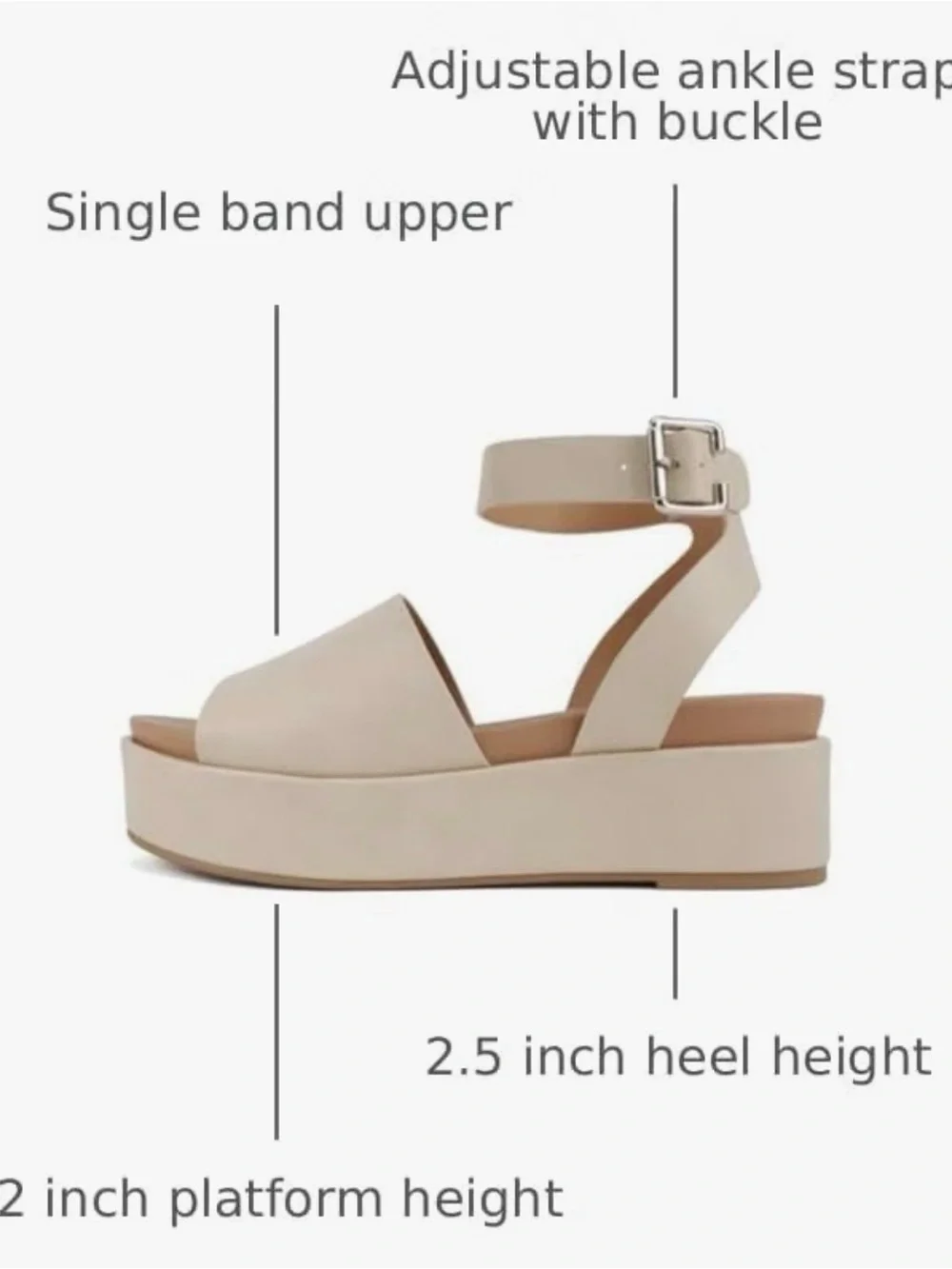 SODA Cream Platform Ankle-Strap Sandal